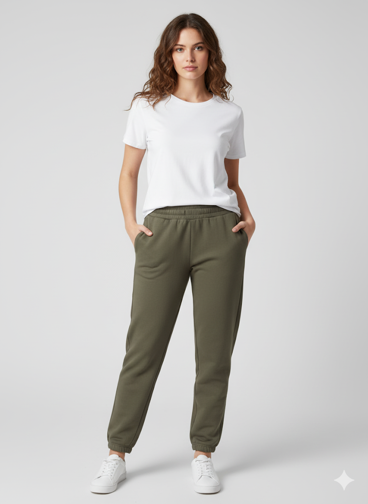 Women's 3 Thread Fleece Trouser Green