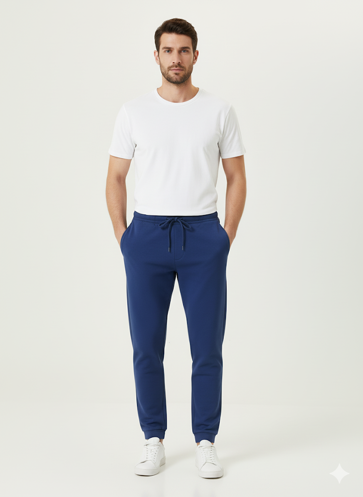 Men's 3 Thread Fleece Trouser Royal Blue