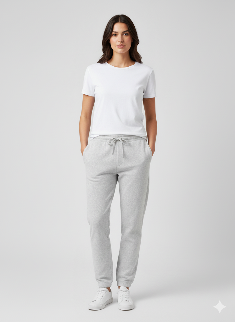 Women's 3 Thread Fleece Trouser V lite Grey