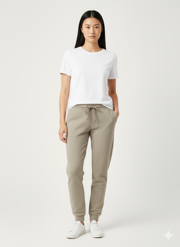 Women's 3 Thread Fleece Trouser Beige