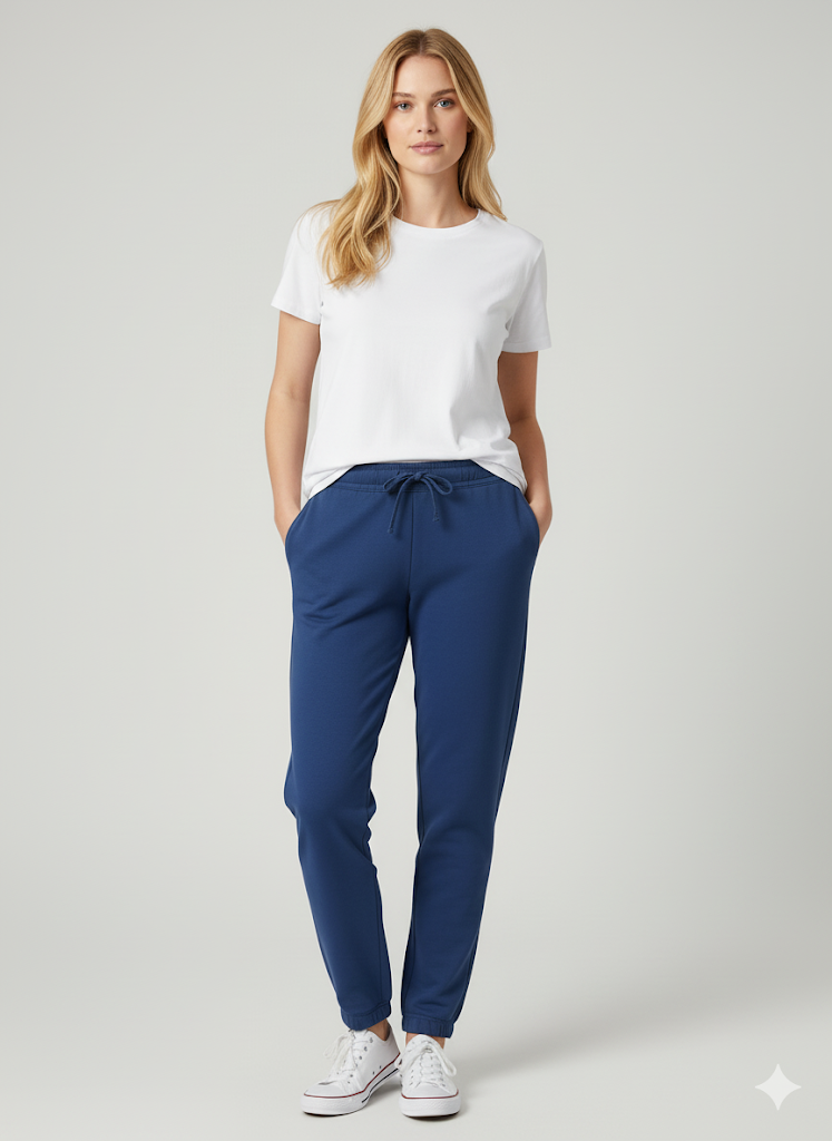 Women's 3 Thread Fleece Trouser Blue