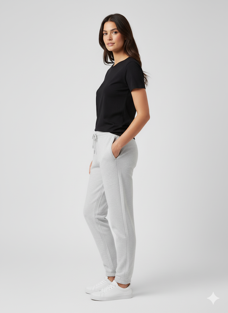 Women's 3 Thread Fleece Trouser V lite Grey