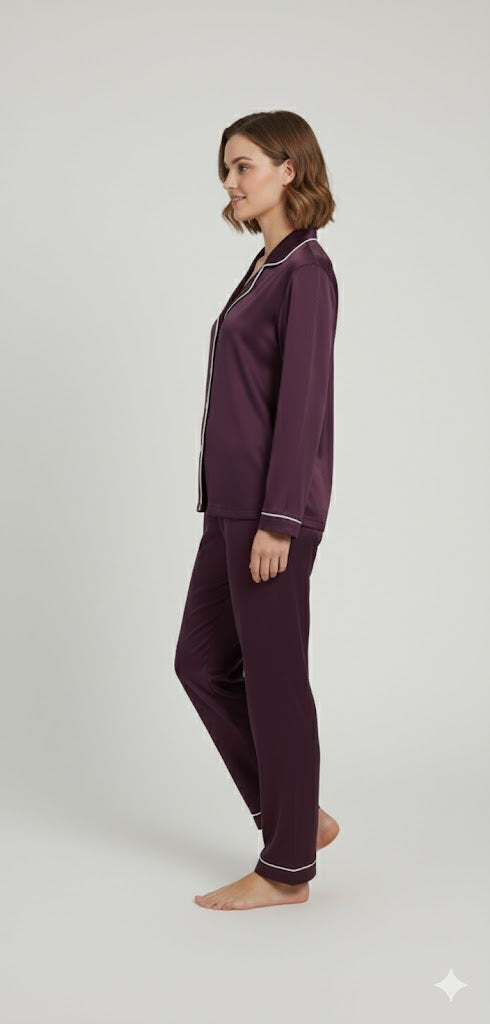 Silk Night wear Purple