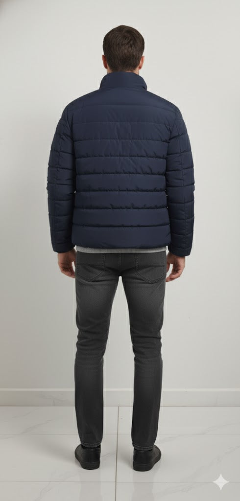 Puffer Jacket With Sleeve Blue