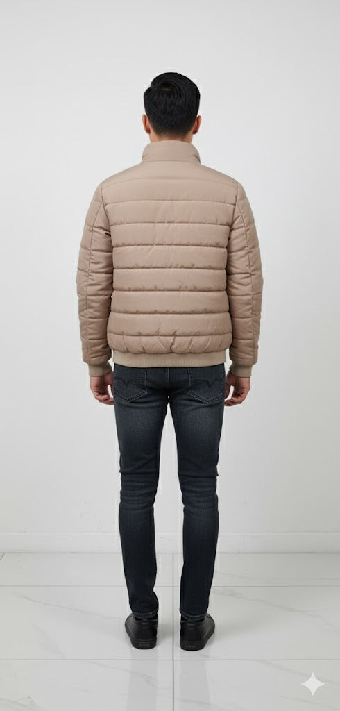 Puffer Jacket With Sleeve Baige