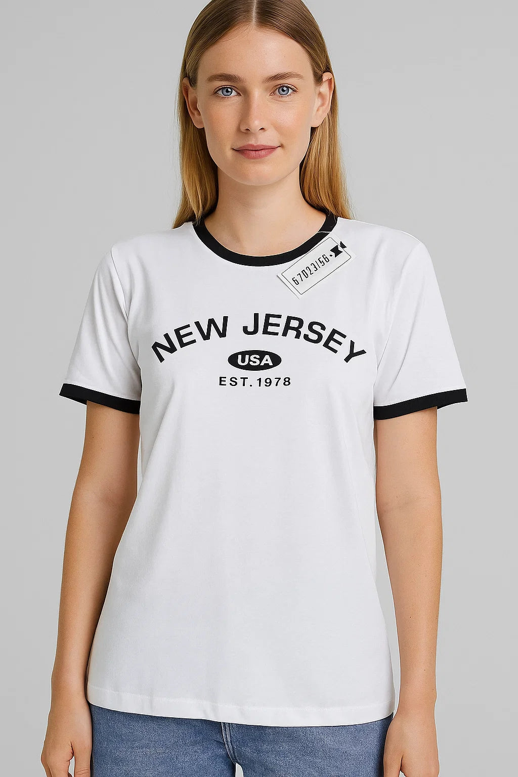 Round Neck White