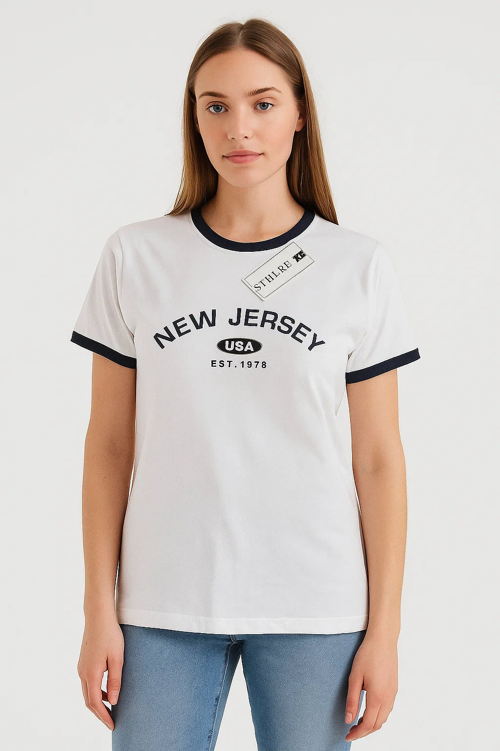 Round Neck White